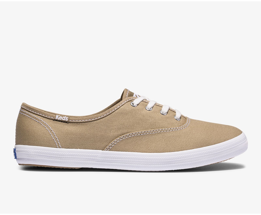 Zapatillas Keds Mujer Marrones - Champion Seasonal Organic Cotton Lona - 154-OTIYPF